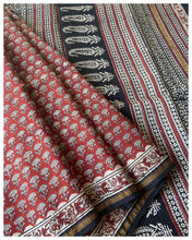 Load image into Gallery viewer, Block-Printed Silk-Cotton Saree