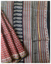 Load image into Gallery viewer, Block-Printed Silk-Cotton Saree