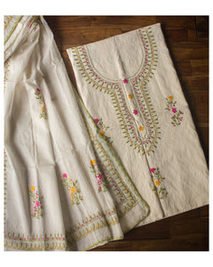 Appliqué Kurta-Dupatta Set