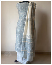 Load image into Gallery viewer, Block Printed Silk Cotton Suit