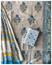 Load image into Gallery viewer, Block Printed Silk Cotton Suit