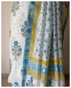 Block Printed Silk Cotton Suit