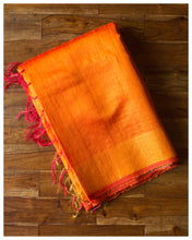 Load image into Gallery viewer, Handwoven Bhagalpuri Tussar Silk Saree