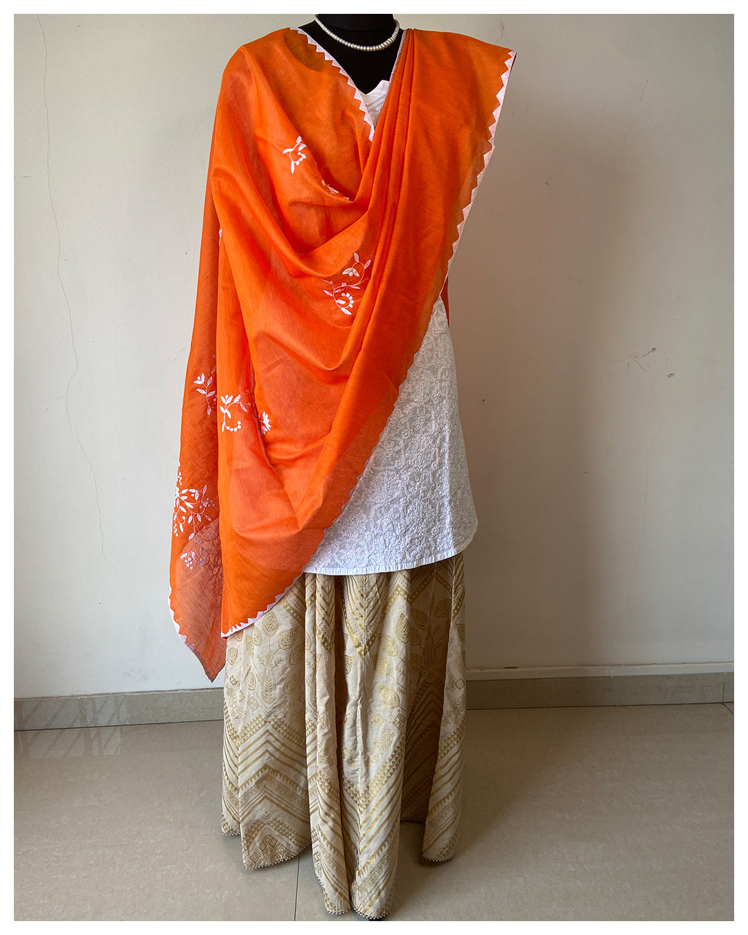 Appliqué Silk Cotton Dupattas