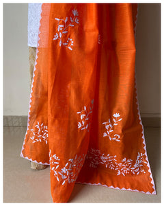 Appliqué Silk Cotton Dupattas