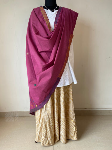 Lambani Embroidered Cotton Dupatta