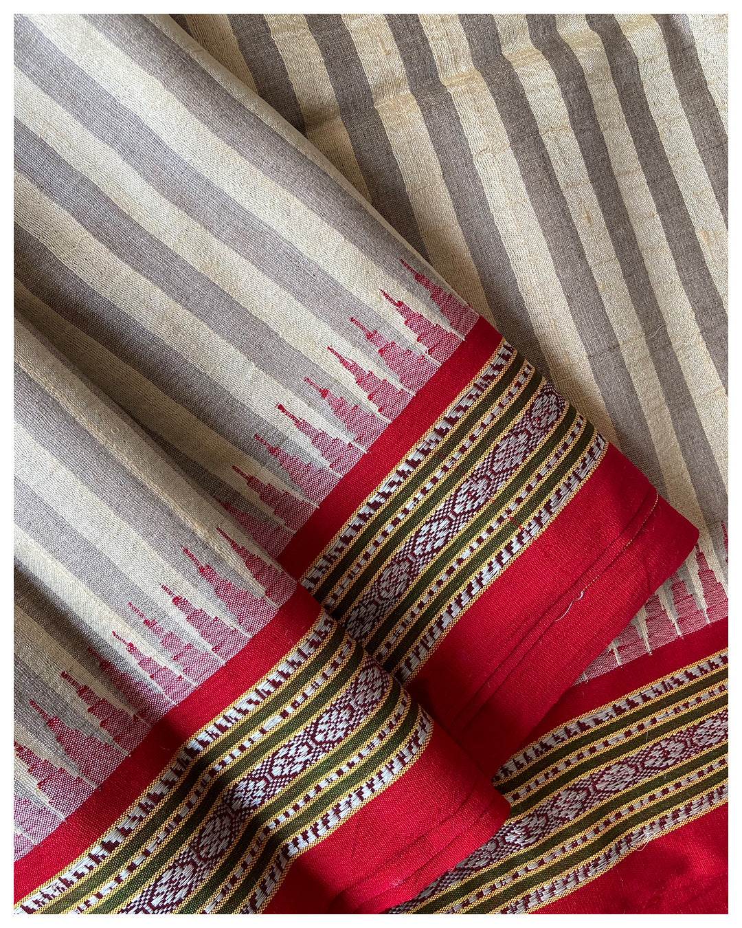 Buy Unnati Silks Pink Pure Handloom Hand Block Print Vidarbha Tussar Silk  Saree with Unstitched Blouse online