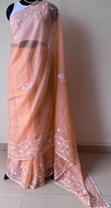 Appliqué Kota Doria Saree