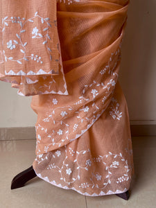 Appliqué Kota Doria Saree