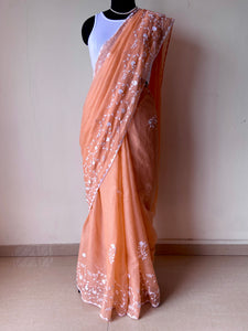 Appliqué Kota Doria Saree