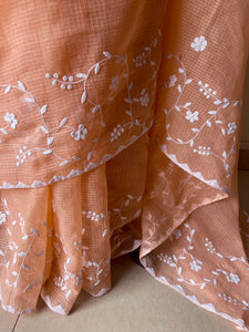 Appliqué Kota Doria Saree