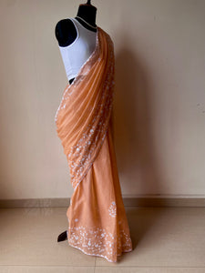 Appliqué Kota Doria Saree