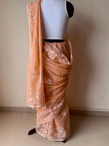 Appliqué Kota Doria Saree